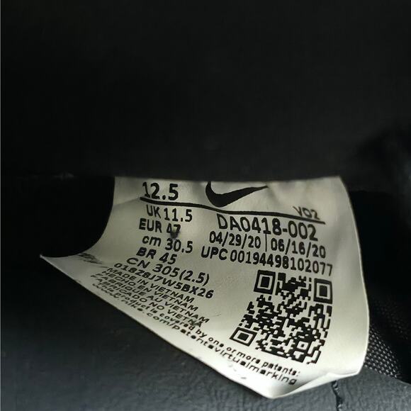 Nike Air Force 1 Boot Black University Red High Top Sneakers Men Sz 12.5 DA0418 - Picture 9 of 16